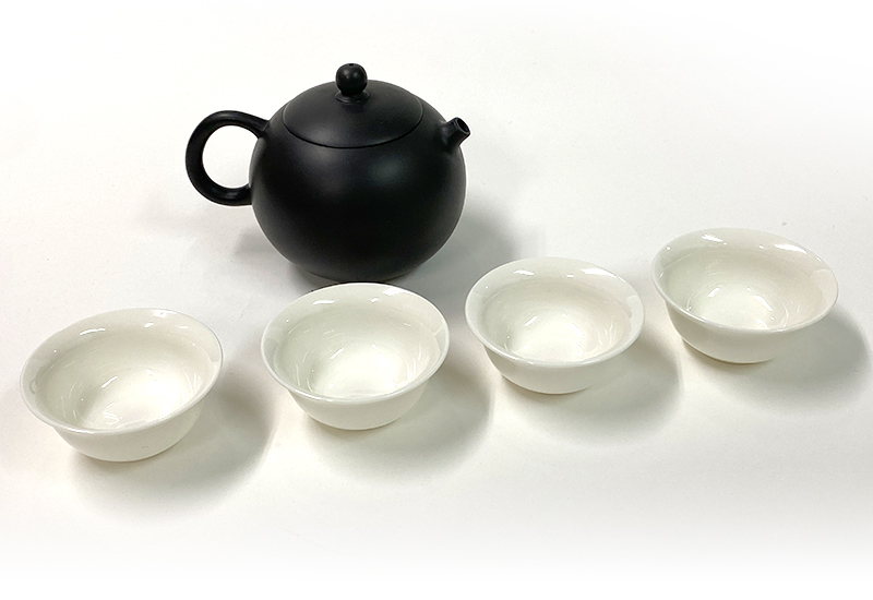 存仁堂 夾碳黑陶西施壺組